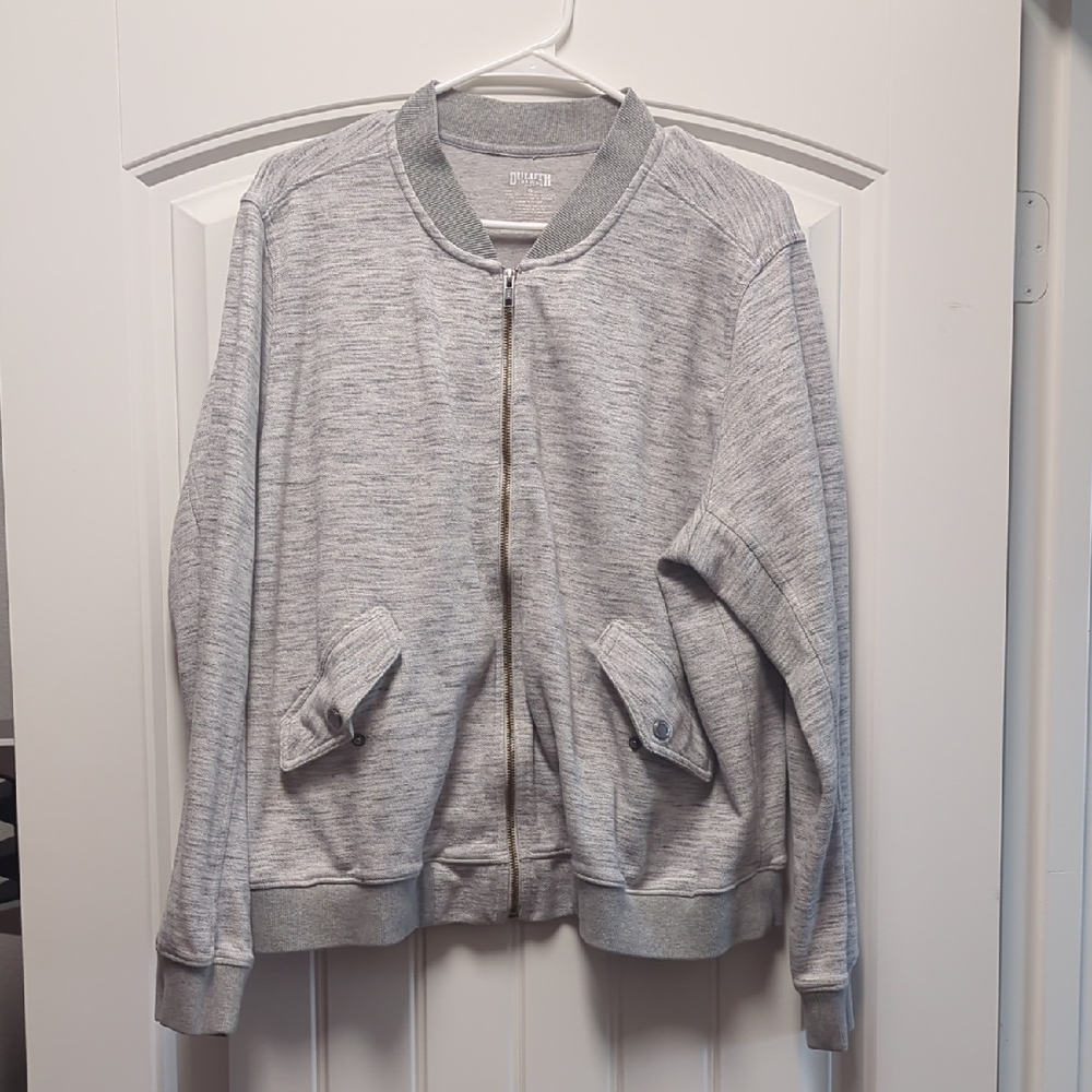 Duluth Trading Co Women's Light Gray Bomber Jacket